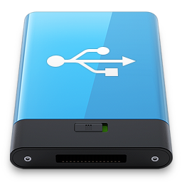 Blue USB W Icon 256x256 png